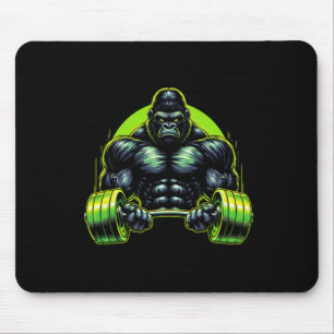 Tapis De Souris Vêtement de gym de singe gorille Bodybuilding Work