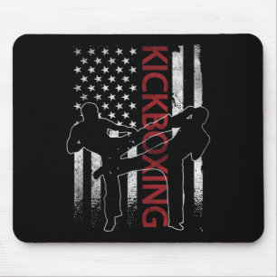 Tapis De Souris Vêtements de kickboxing Drapeau Américain Vêtement