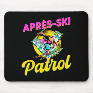 Tapis De Souris vêtements de patrouille de ski après-ski rétro 80s