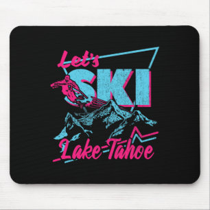 Tapis De Souris Vêtements de ski vintage 80s 90s Retro Lake Tahoe