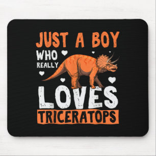 Tapis De Souris Vêtements Triceratops Dinosaure Drôle Pour Garçons