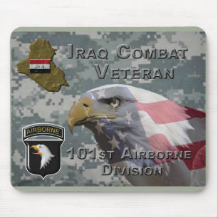Tapis De Souris Vétéran de combat de la 101e division aéroportée e