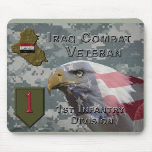 Tapis De Souris Vétéran de combat de la 1re division d'infanterie 