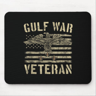 Tapis De Souris Vétéran De La Guerre Du Golfe Chemise Aigle Étoile