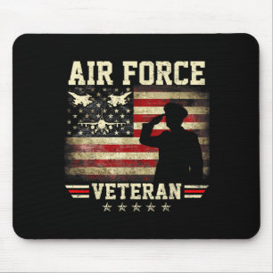 Tapis De Souris Vétéran de l'armée de l'air patriotique drapeau am