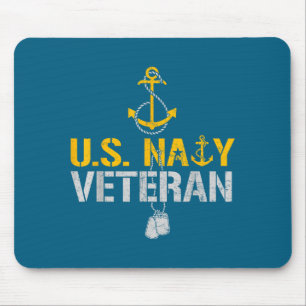 Tapis De Souris Vétéran naval américain patriote depuis 1775 ancre