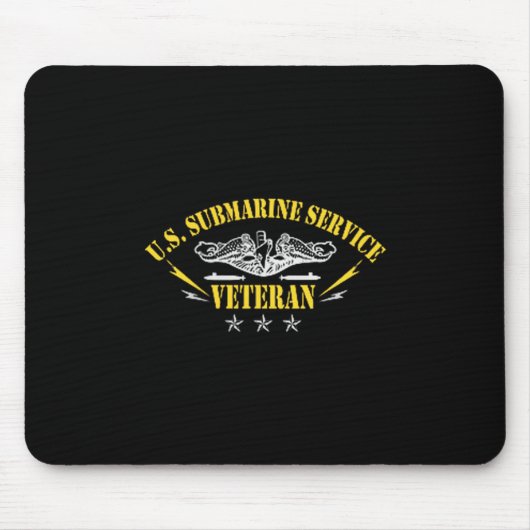 Tapis De Souris Veterans Day U.s Submarine Force Silent Service Lo (Devant)