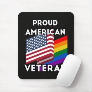Tapis De Souris Vétérans LGBT - Drapeau Américain