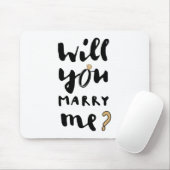 Tapis De Souris Veux-tu m'épouser (Avec souris)