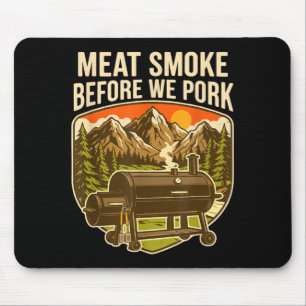 Tapis De Souris Viande avant que nous Porc drôle Barbecue Fumoir G