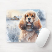 Tapis De Souris Vibes Cocker - hiver (Avec souris)