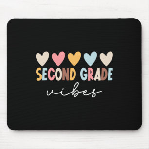 Tapis De Souris Vibes de 2e année Premier jour d'école Bienvenue à