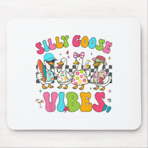 Tapis De Souris Vibes de canard idiot groovy pour la famille en ét