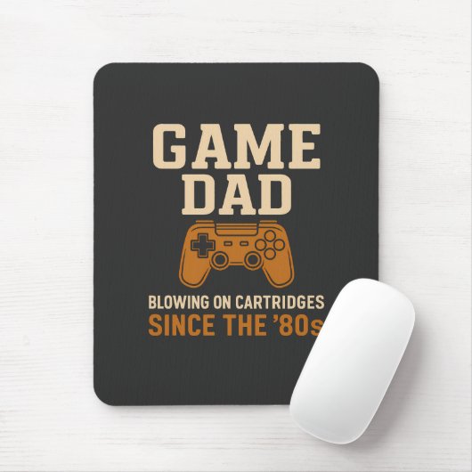 Tapis De Souris Vibes de cartouches Retro Game Dad '80s (Avec souris)
