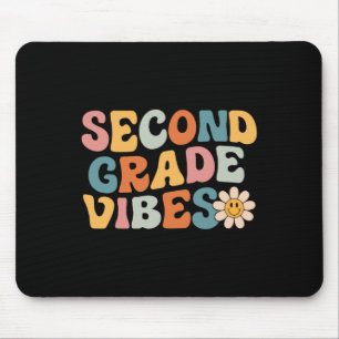 Tapis De Souris Vibes de deuxième année - Équipe de 2e année Rétro
