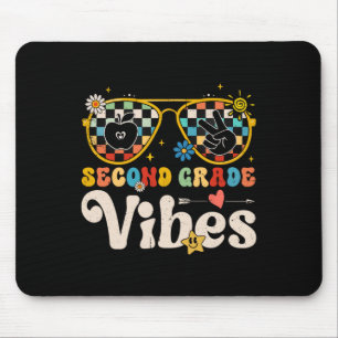 Tapis De Souris Vibes de deuxième année - Équipe de 2e année Rétro