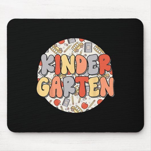 Tapis De Souris Vibes de jardin d'enfants super Enseignants rétro  (Devant)