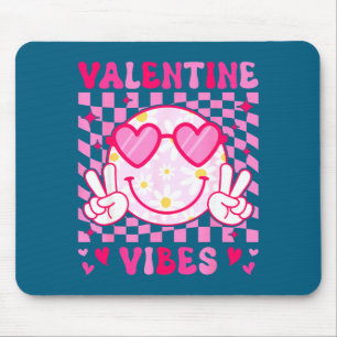 Tapis De Souris Vibes de la Saint-Valentin groovy femmes adolescen