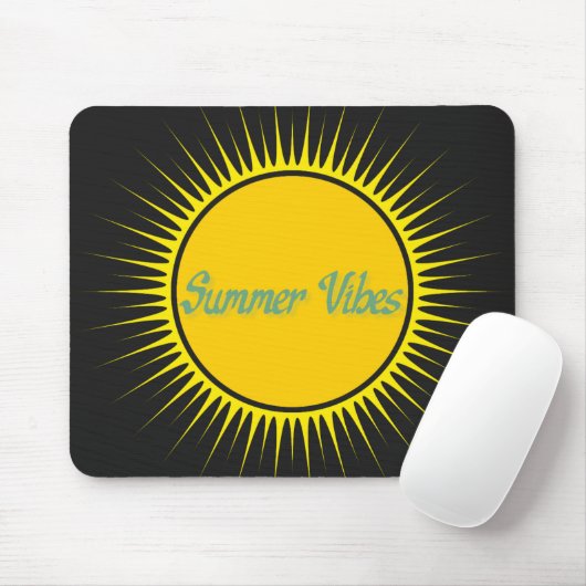 Tapis De Souris Vibes d'été Sunshine Mousepad (Avec souris)