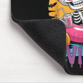 Tapis De Souris Vibes d'étéween Squelette Flamant Rose Halloween e (Coin)