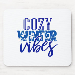 Tapis De Souris Vibes d'hiver cosy xmas drôles bonhommes de neige