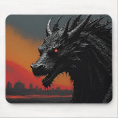 Tapis De Souris Vibes mythiques - Dragon Noir (Devant)
