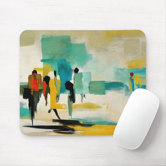 Tapis De Souris Vibrance de midi – Figures abstraites (Avec souris)