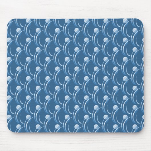 Tapis De Souris Vibrant Blue Fancy Flûtes Mousepad (Devant)