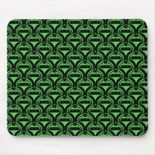 Tapis De Souris Vibrant Cool rétro vert Mousepad (Devant)