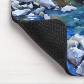 Tapis De Souris Vibrant couleur pittoresque courant rocheux Mousep (Coin)