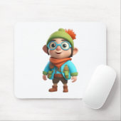 Tapis De Souris Vibrant Dessin Cartoon Thème Mousepad (Avec souris)