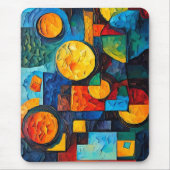 Tapis De Souris Vibrant Dreams Geometry – Bold Modern Abstract Art (Devant)