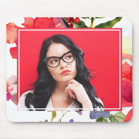 Tapis De Souris Vibrant Floral Photo Mousepad (Devant)