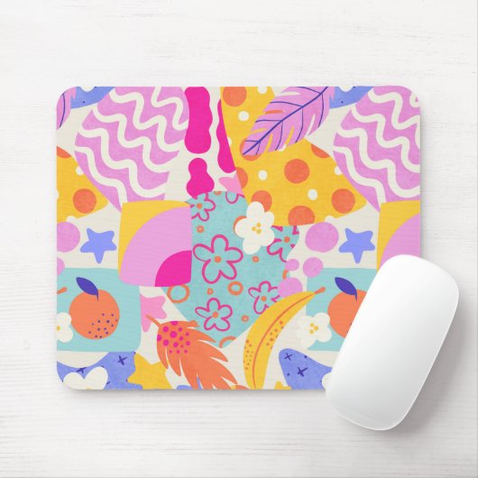 Tapis De Souris Vibrant Maxi Patchwork (Avec souris)