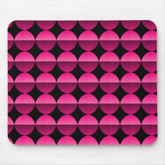 Tapis De Souris Vibrant rose chaud flair rétro Mousepad (Devant)