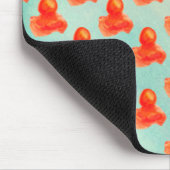 Tapis De Souris Vibrant Sea Creator Aquarelle Orange Jellyfish (Coin)