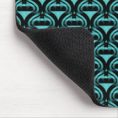 Tapis De Souris Vibrant Turquoise Cool rétro Mousepad (Coin)