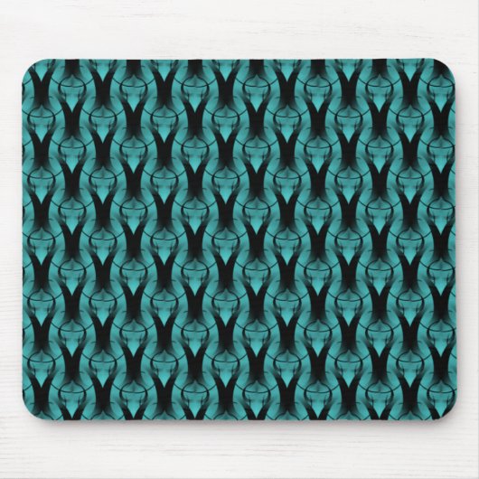 Tapis De Souris Vibrant Turquoise moderne classique Mousepad (Devant)
