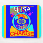 Tapis De Souris Vibrant USA Change : une déclaration audacieuse (Devant)