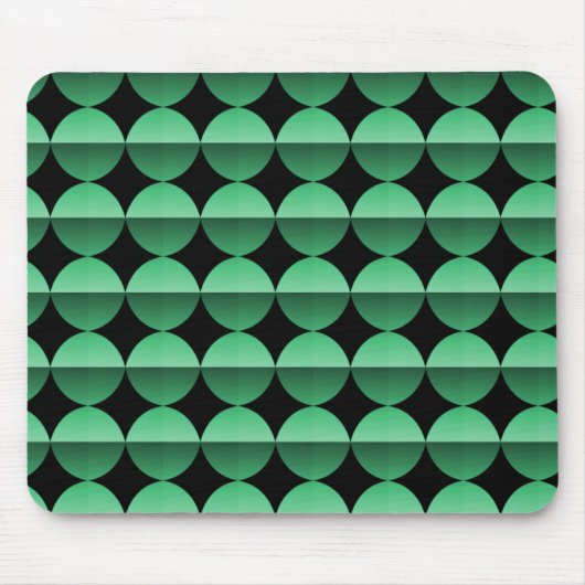 Tapis De Souris Vibrant Vert Retro Flair Mousepad (Devant)