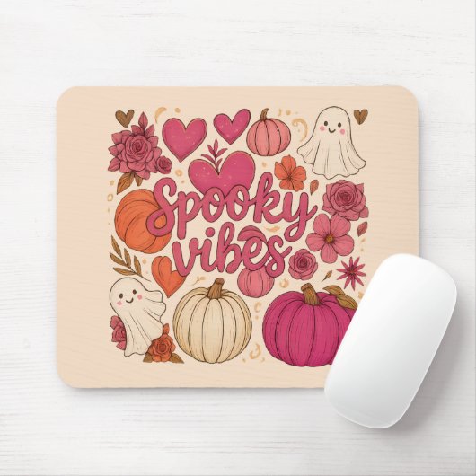 Tapis De Souris Vibrations Effrayantes - Halloween (Avec souris)