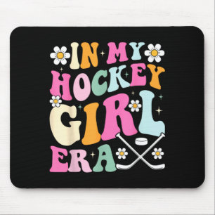 Tapis De Souris Vibrations Fille de Hockey Vintage Match Groovy Ho