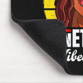 Tapis De Souris Vibrations Juneteenth uniquement femmes afro-améri (Coin)