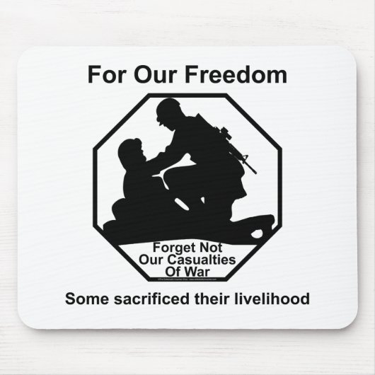 Tapis De Souris Victimes de la guerre. (Devant)