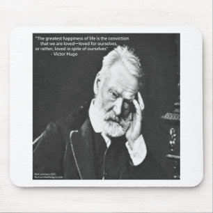 Tapis De Souris Victor Hugo & Citation sur le Bonheur Cadeaux T-sh