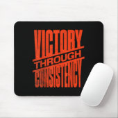 Tapis De Souris Victory Through Consistency Motivational Insration (Avec souris)