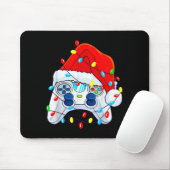 Tapis De Souris Video Game Controller Christmas Santa Hat Gamer Bo (Avec souris)