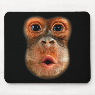 Tapis De Souris Vidéo virale drôle et cool de l'estomac de singe