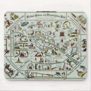 Tapis De Souris Vie de Berlin et plan d'amusement