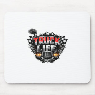 Tapis De Souris Vie de Camion Grunge en Chrome Rouge Distressed Ca